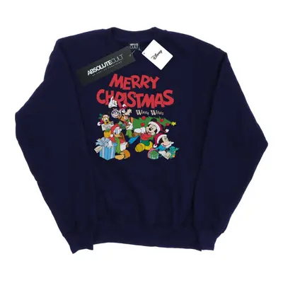 (XL, Navy Blue) Disney Womens/Ladies Mickey And Friends Winter Wishes Sweatshirt