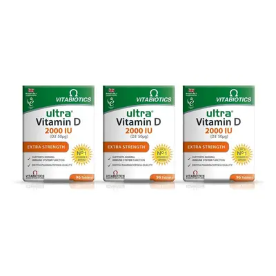 3x Vitabiotics Ultra Vitamin D IU Extra Strength - Tablets