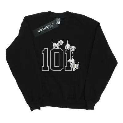 (S, Black) Disney Mens Dalmatians Doggies Sweatshirt