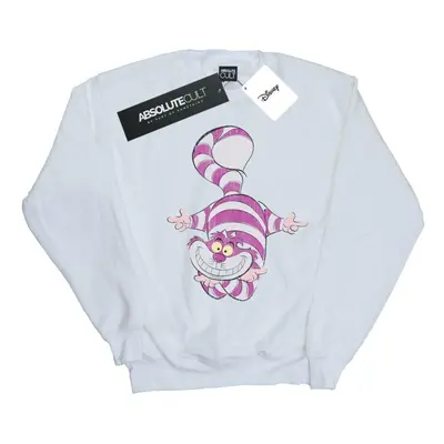 (L, White) Disney Womens/Ladies Alice In Wonderland Cheshire Cat Upside Down Sweatshirt