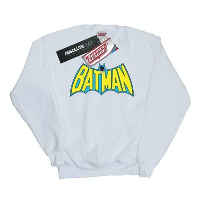 (S, White) Batman Mens Retro Logo Sweatshirt