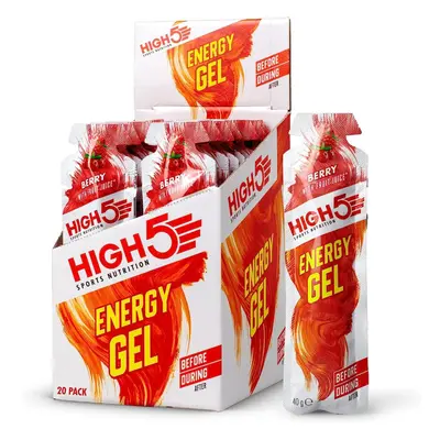 HIGH5 Energy Gel Quick Release Energy On The Go From Natural Fruit Juice (Berry, x 40g)