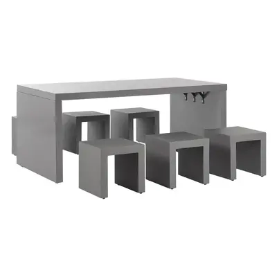 Dining Set for TARANTO Concrete 180x90x78 cm Grey