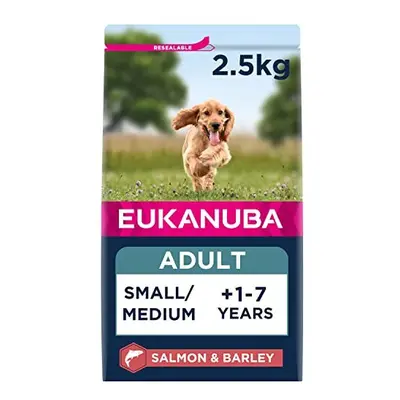 Eukanuba Complete Adult Dry Dog Food for Small and Medium Breeds Rich In Salmon and Barley 2.5kg