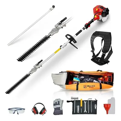 BU-KO 52cc Long Reach Petrol Hedge Trimmer With Toolbag