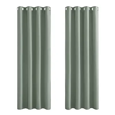 PONY DANCE Thermal Blackout Curtains Eyelet - Super Soft Extra Long Curtains for Living Room Pri