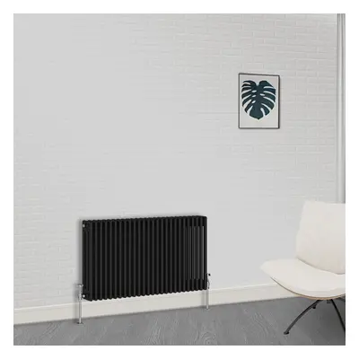 (600 x 1190mm-3 Column) NRG Traditional Black Horizontal Vertical Bathroom Cast Iron Radiator