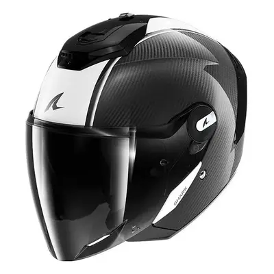 (M) Shark RS Jet Carbon Open Face Helmet Blank Carbon / Black / White