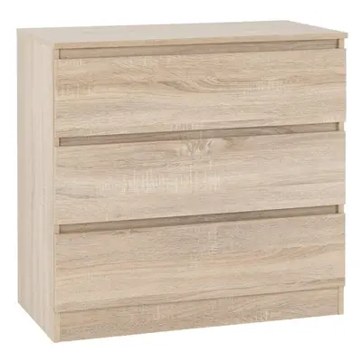 (Sonoma Oak) Malvern Drawers Chest in Black/Grey/White/Oak