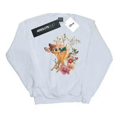 (M, White) Disney Mens Bambi Meadow Sweatshirt