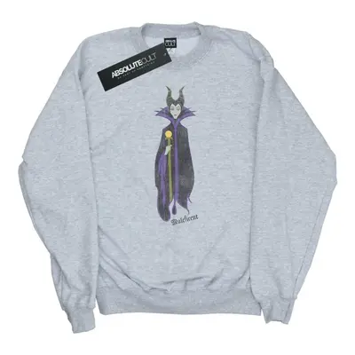 (L, Sports Grey) Disney Mens Sleeping Beauty Classic Maleficent Sweatshirt