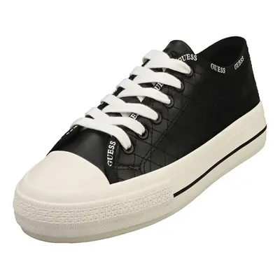 (3) Guess Fl7emmele12 Womens Casual Trainers in Black White