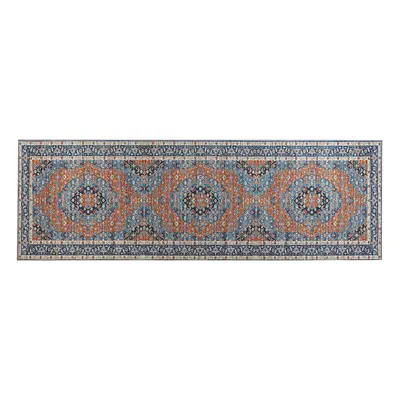 Runner Rug x cm Blue and Orange MIDALAM