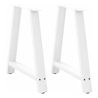 (white, x (72-73) cm) vidaXL Coffee Table Legs A-Shaped Desk Legs Metal Bar Stand DIY pcs Steel