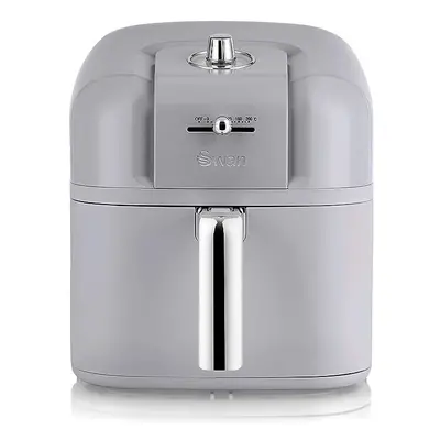 Swan Retro Air Fryer L, Grey, Low Fat Healthy Frying, 80% Less Fat, Rapid Air Circulation, SD105