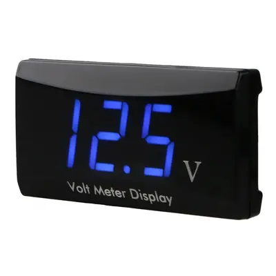 (Blue) Digital LED Display Panel Meter Voltmeter Car Motorcycle Voltage Gauge for Vehicle 12V