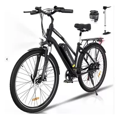 (Black) COLORWAY BK27 28" Electric Mountain Bike 250W 36V