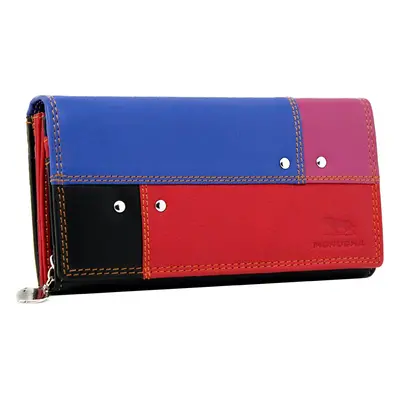 MORUCHA Women RFID Blocking Colorful Genuine Leather Long Clutch Wallet M05