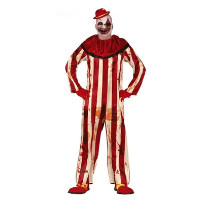 (M (48-50)) Terrifying red and white clown costume for men