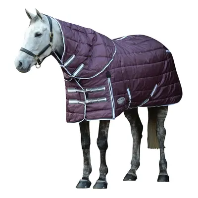 (7' 3", Maroon/Grey/White) Weatherbeeta Comfitec PP II Detachable Neck Channel Quilt Midweight H