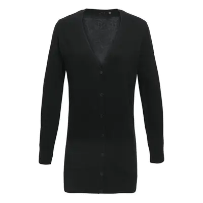 (22 UK, Black) Premier Womens/Ladies Longline V Neck Cardigan