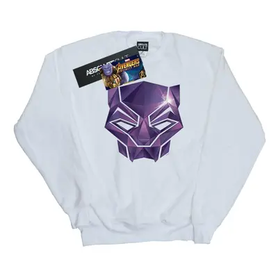 (L, White) Marvel Mens Avengers Infinity War Black Panther Geometric Sweatshirt