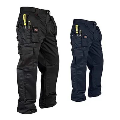 Lee Cooper Workwear Mens Multi Pocket Easy Care Heavy Duty Knee Pad Pockets Safety Work Cargo Tr