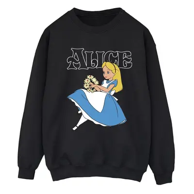 Disney Womens/Ladies Alice In Wonderland Flowers Sweatshirt