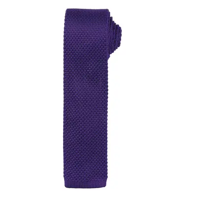 (One Size, Purple) Premier Mens Slim Textured Knit Effect Tie (Pack of 2)