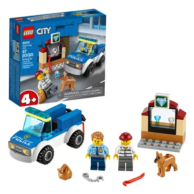 LEGO City Police Dog Unit Police Toy Cool Building Set for Kids