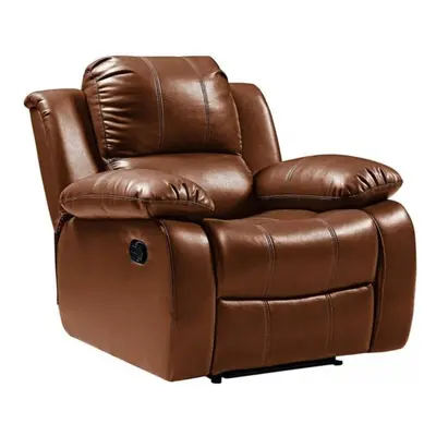 Valencia Leather Tan Recliner Armchair