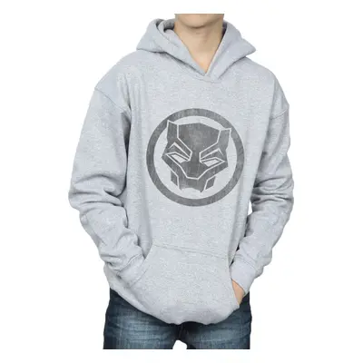 (7-8 Years, Sports Grey) Marvel Boys Black Panther Distressed Icon Hoodie