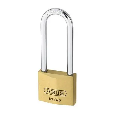 ABUS 8540LSC 85/40 40mm HB63 Brass Padlock 63mm Long Shackle Carded