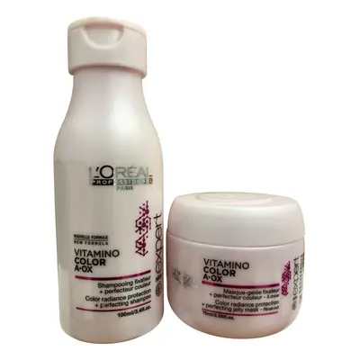 L'Oreal Vitamino Color A-OX Shampoo 3.4 OZ & Hair Masque 2.56 OZ set