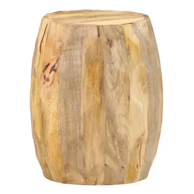 vidaXL Solid Mango Wood Drum Stool Wooden Sitting Seat Plant Lamp Side Stand