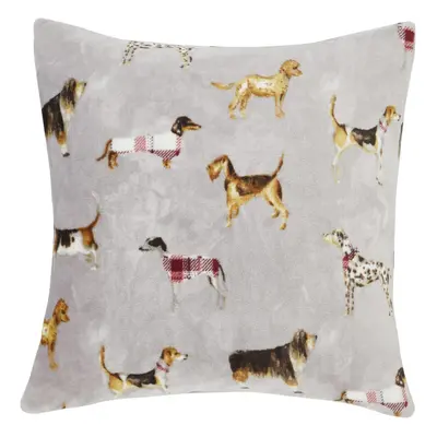 Country Dogs Filled Cushion Natural 55cm x 55cm