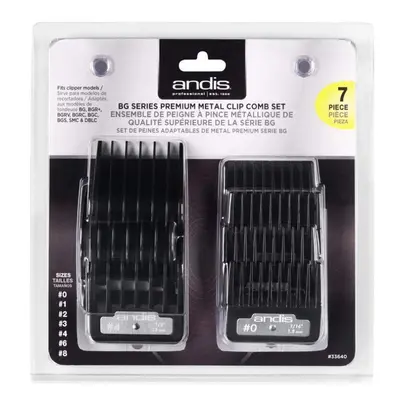 Andis BG Series Premium Piece Metal Clipper Comb Set