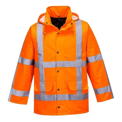 (XXL, Orange) Portwest Mens RWS Hi-Vis Winter Traffic Jacket