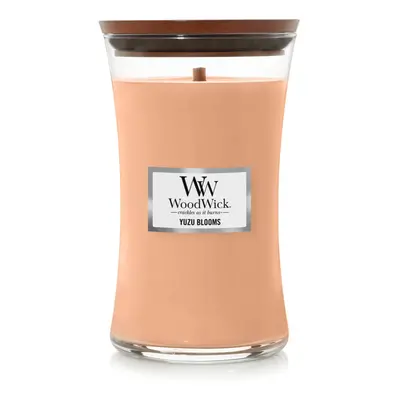 WoodWick Large Hourglass Candle Yuzu Blooms - Premium Soy Blend Wax Pluswick Innovation Wood Wic