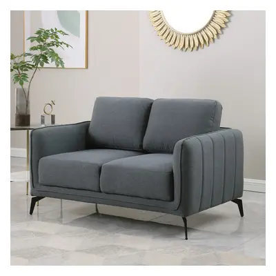 (2 Seater, Dark Grey) OSLO MODERN SCANDI STYLE FABRIC or SEATER SOFA