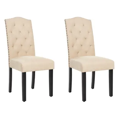 Set of Dining Chairs SHIRLEY Beige