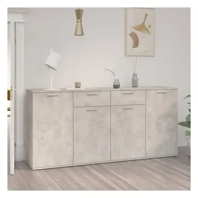 vidaXL Sideboard Concrete Grey 160x36x75 cm Chipboard Home Cupboard Furniture