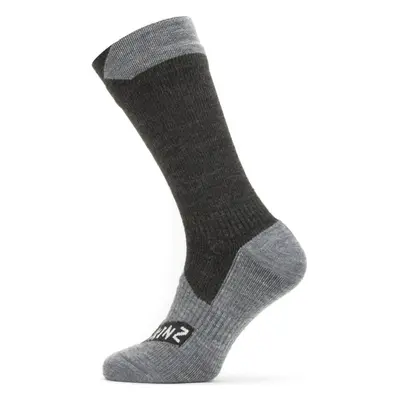 (M, Black/Grey Marl) Sealskinz Raynham Waterproof All Weather Mid Socks