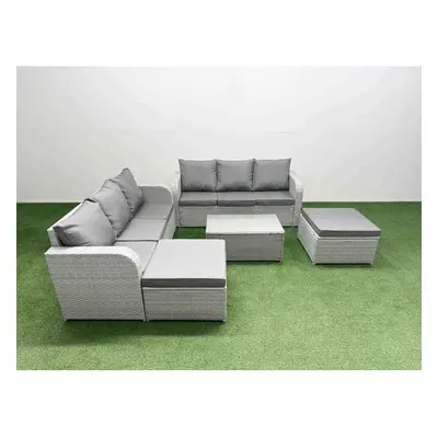 Fimous Outdoor Garden Furniture Sets Seater Wicker Rattan Furniture Sofa Sets with high Back Lou