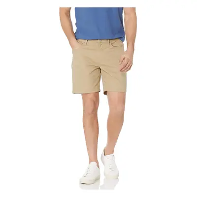 Mens Slim-Fit Inseam Stretch 5-Pocket Short, Khaki Brown