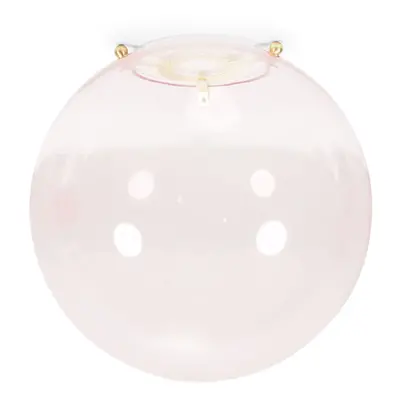 ValueLights Frenchie Pink Tinted Glass Globe Gold Easy Fit Lamp Shade