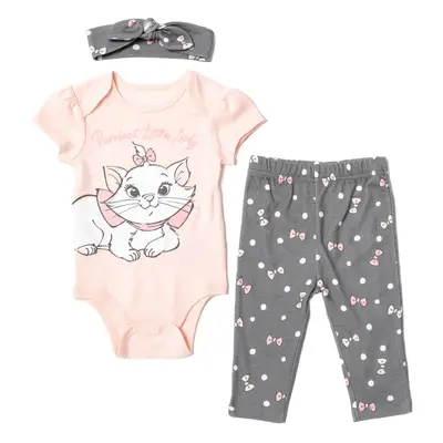 Disney The Aristocats Marie Newborn Baby Girls Bodysuit Pants and Head