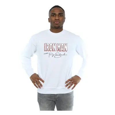 (XXL, White) Marvel Mens Iron Man AKA Tony Stark Sweatshirt