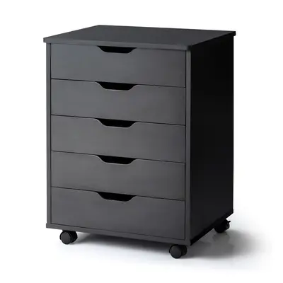 Modern Drawer Chest Storage Dresser w/Wheels Floor Cabinet Organizer