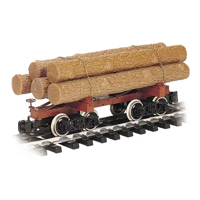 Bachmann Industries BACAC Painted Unlettered Skeleton Log Car with Logs Large G Scale Rolling St